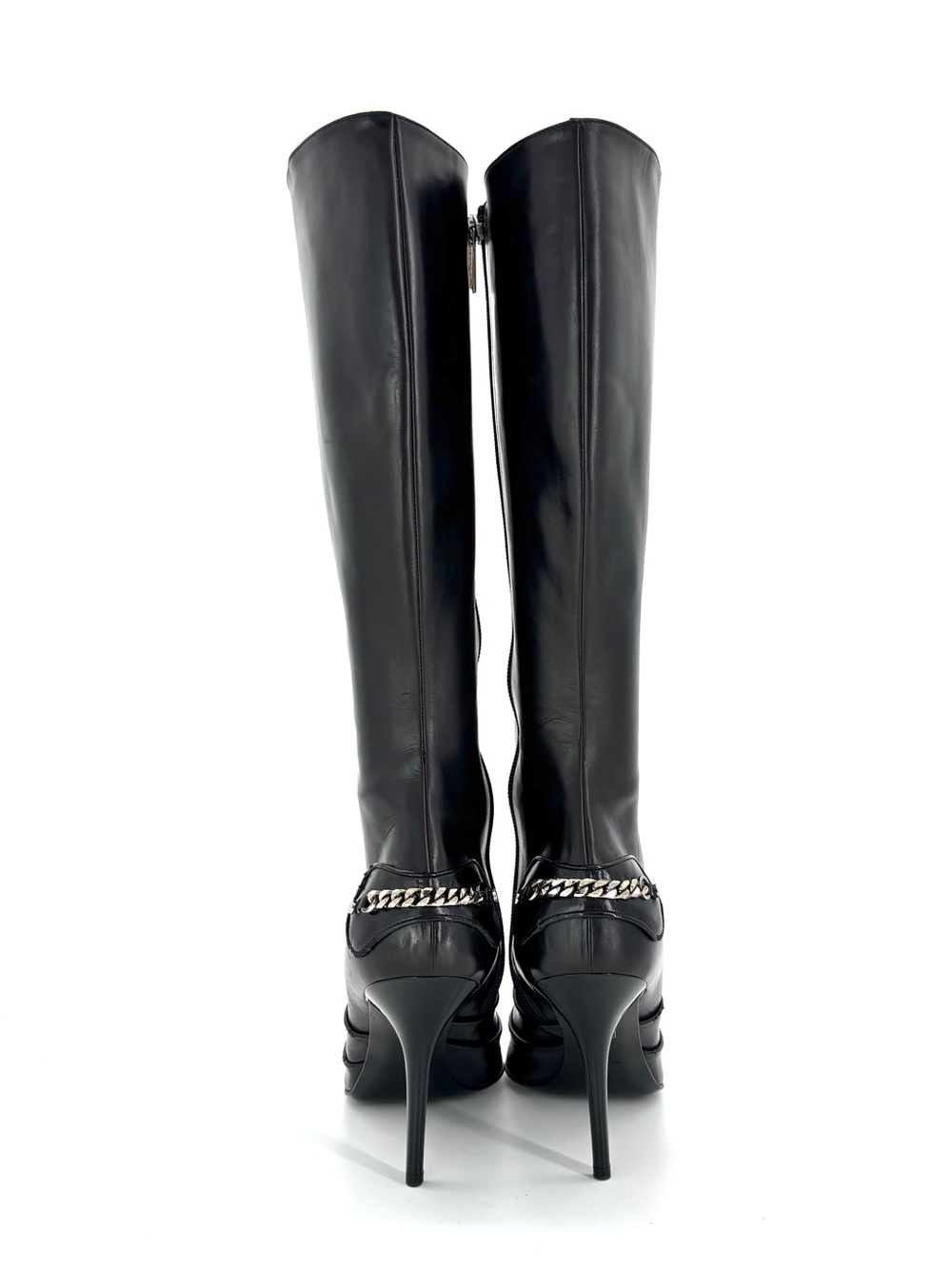 Dior Vintage John Galliano Gambler Dice Pointed Toe Knee High Boots 40 - Picture 3 of 10